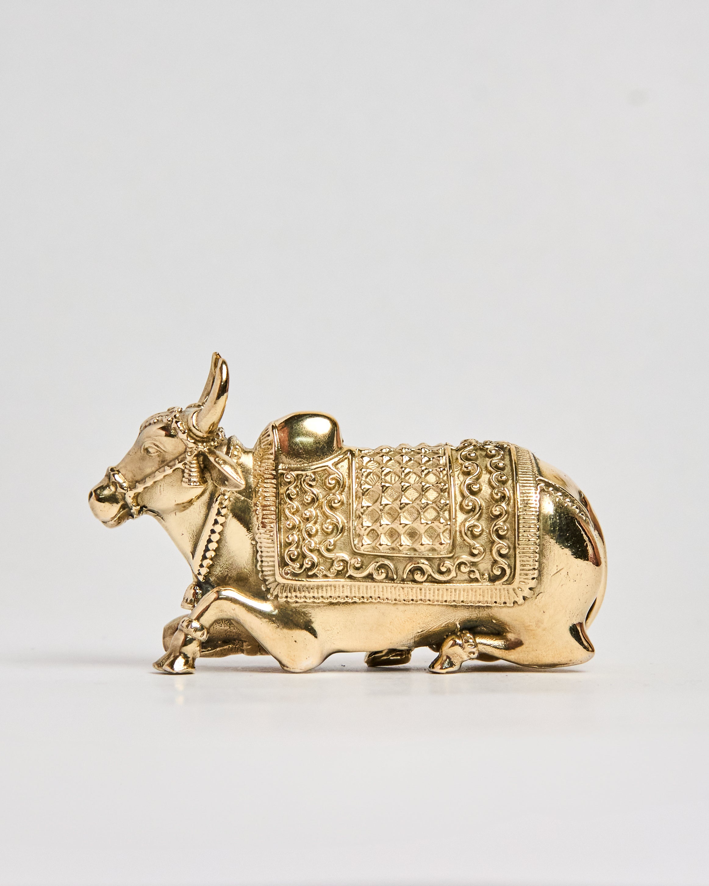 Brass Nandi Statue – 1.75 Inch | Sacred Bull of Shiva for Devotion & Strength